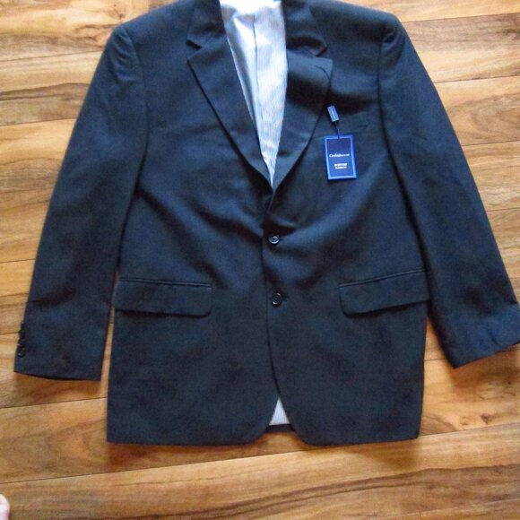 NWT MENS CROFT & BARROW Dark Charcoal Classic Sport Coat Blazer Jacket Size 42R - Picture 1 of 13